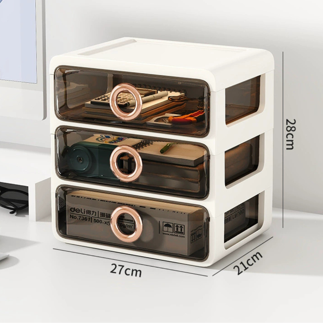Premium Transparent Multi Purpose Storage Cabinet with Stackable Drawers
