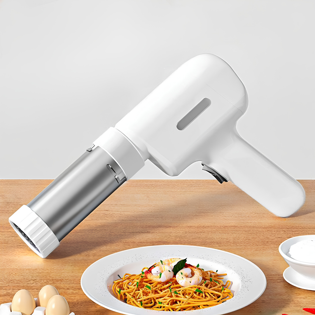 Electric Handheld Pasta and Noodle Maker Machine with 5 Molds