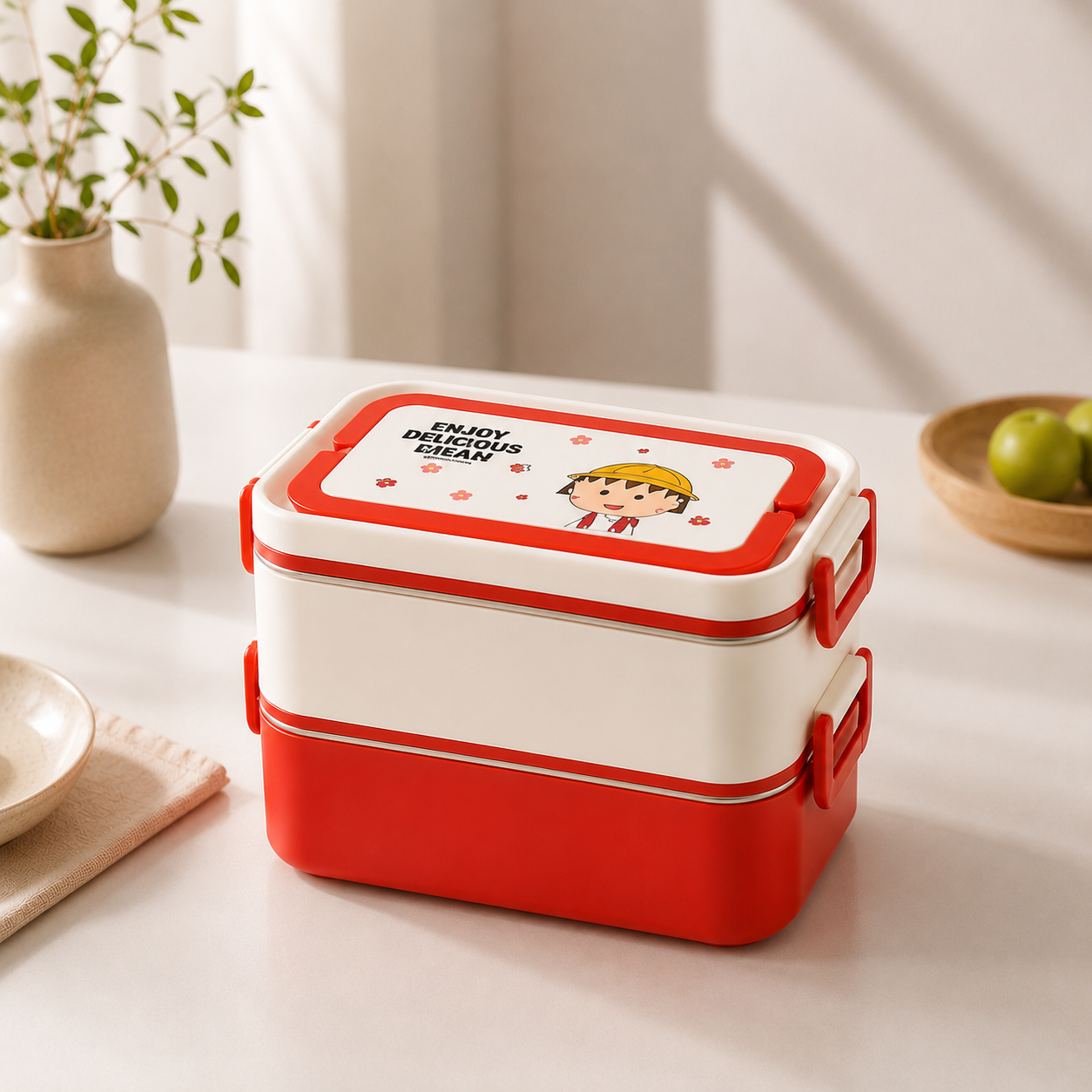 Premium Stainless Steel Leak Proof Bento Lunch Box with Cutlery