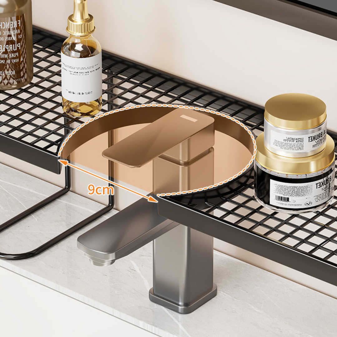 Metal Faucet Storage Rack Bathroom Organizer 50CM