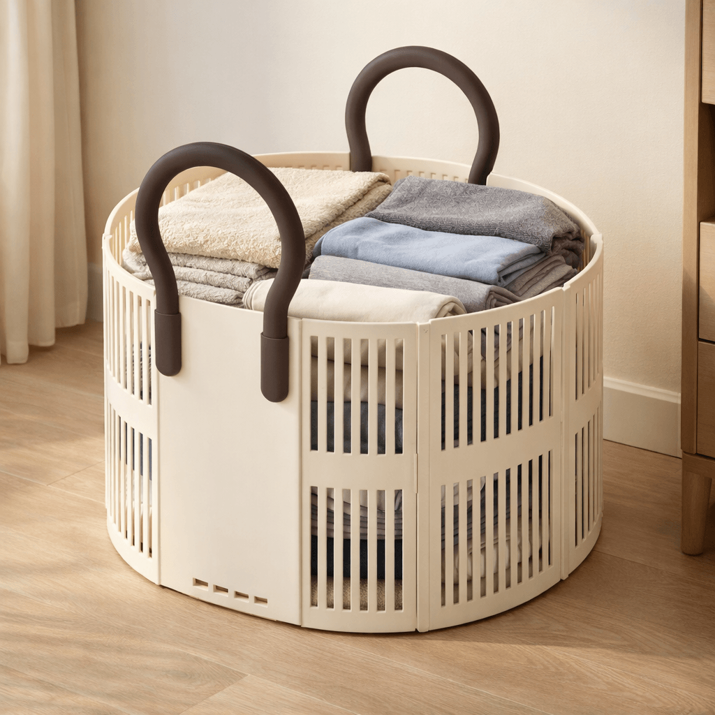 Multipurpose Large Capacity Foldable Basket with Handle