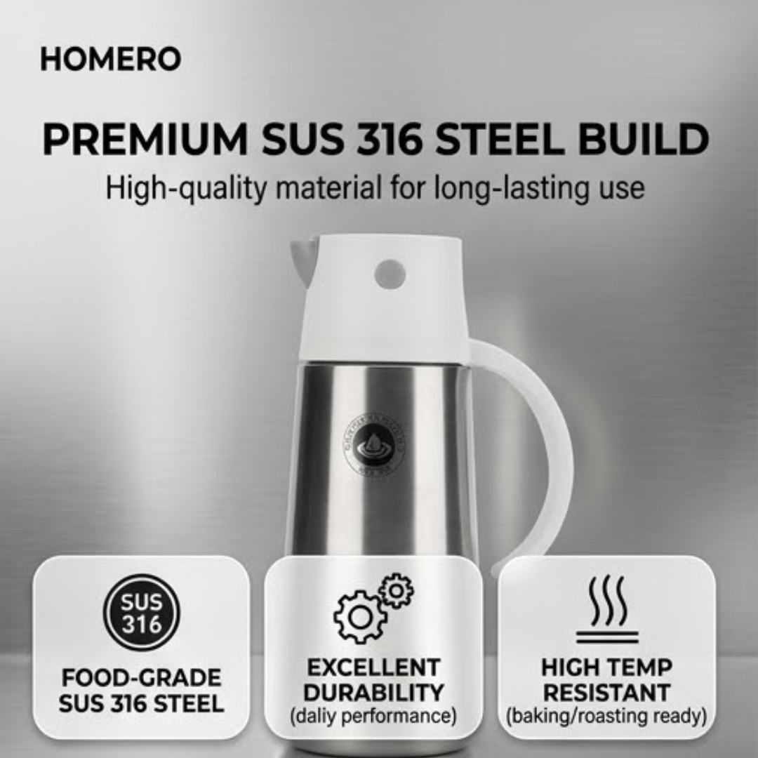Premium Stainless Steel Leakproof Oil Dispenser Bottle