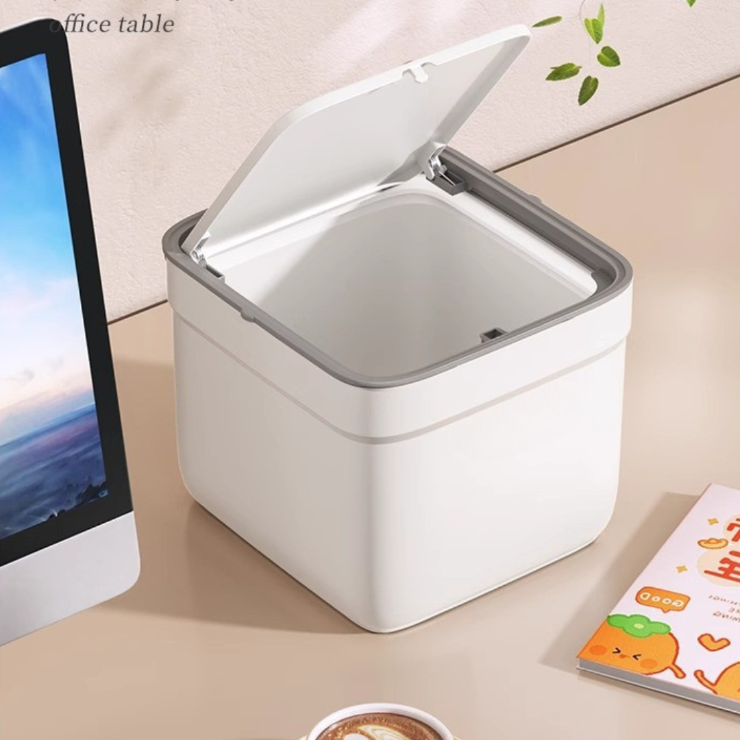 HOMERO Elegant Compact Design Mini Desktop Trash Can  - 2.4L Capacity