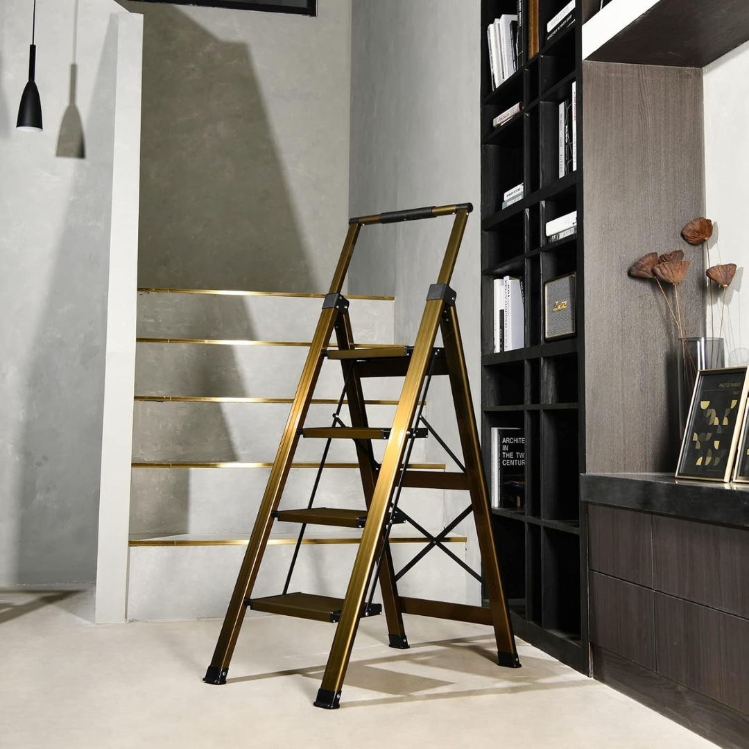 Portable Anti Slip Aluminum Household Ladder with Retractable Hand