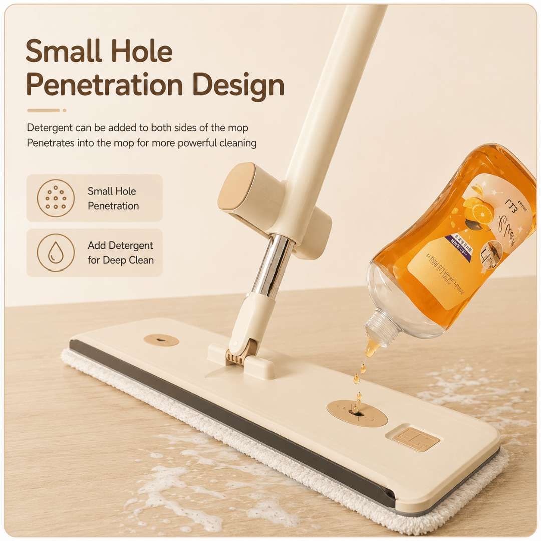 Homero 360° Self Cleaning Microfiber Floor Mop with Folding Bucket Set