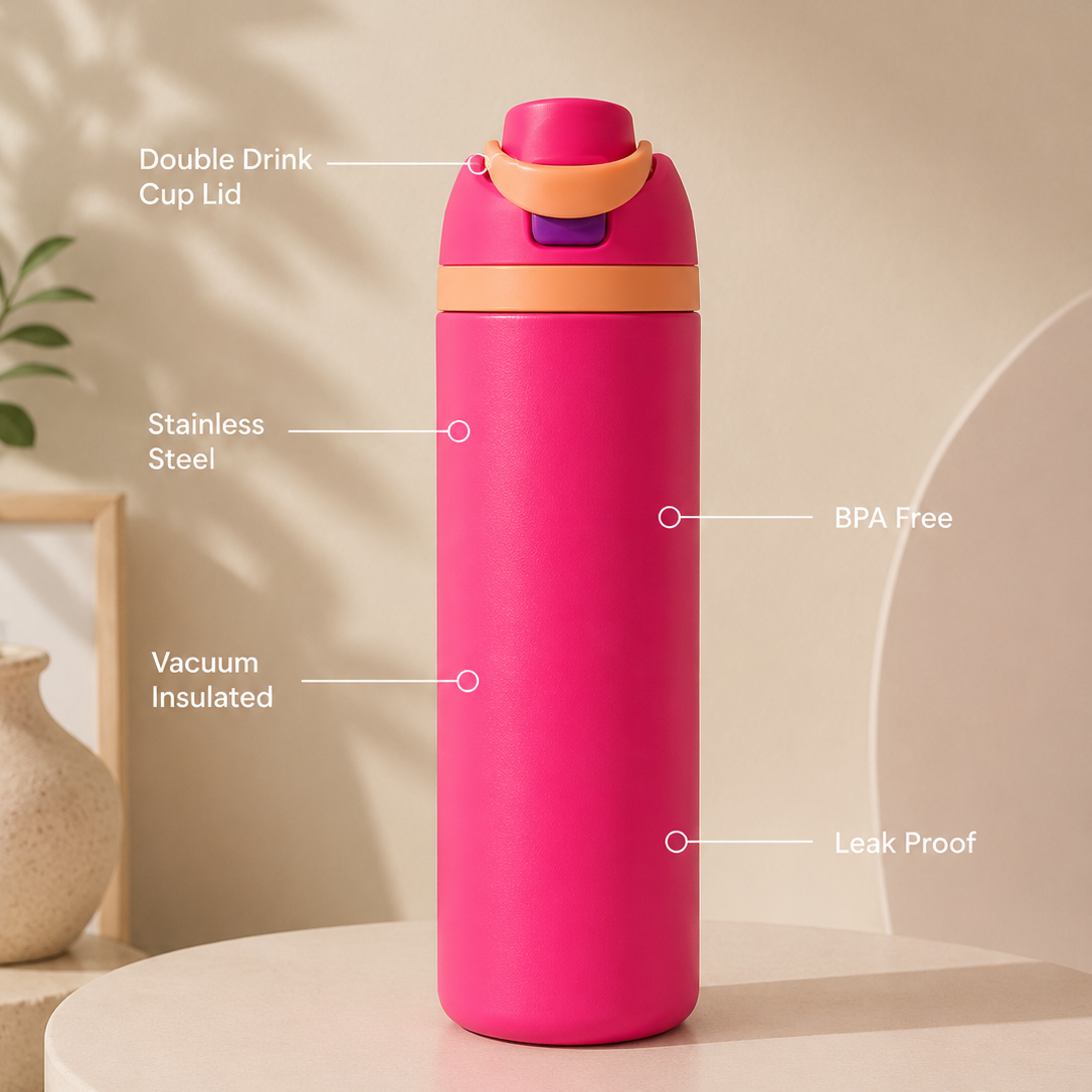 Premium Insulated Stainless Steel BPA Free Water Bottle - 960ml