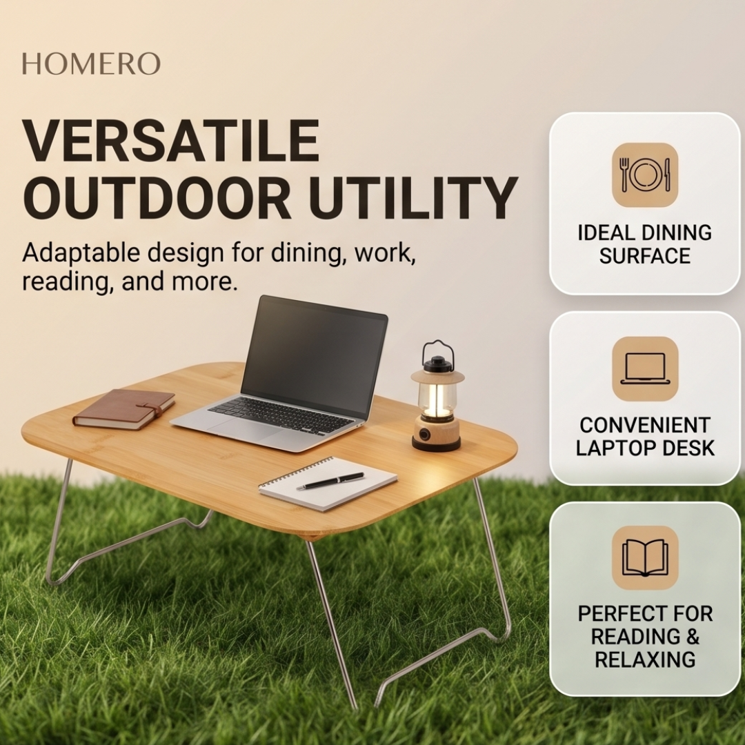 Multipurpose Folding Wooden Camping Table