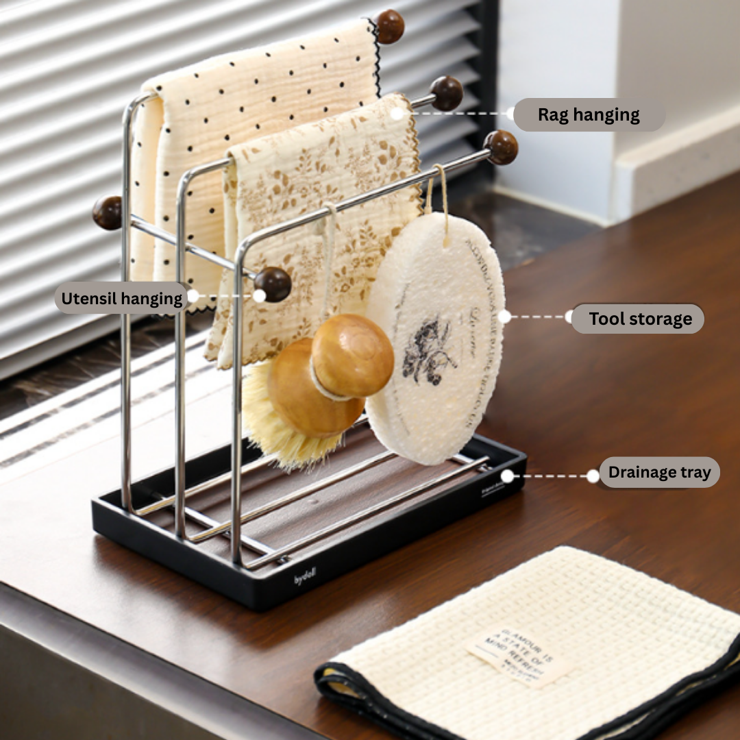 Countertop Stainless Steel Drain Rag Rack