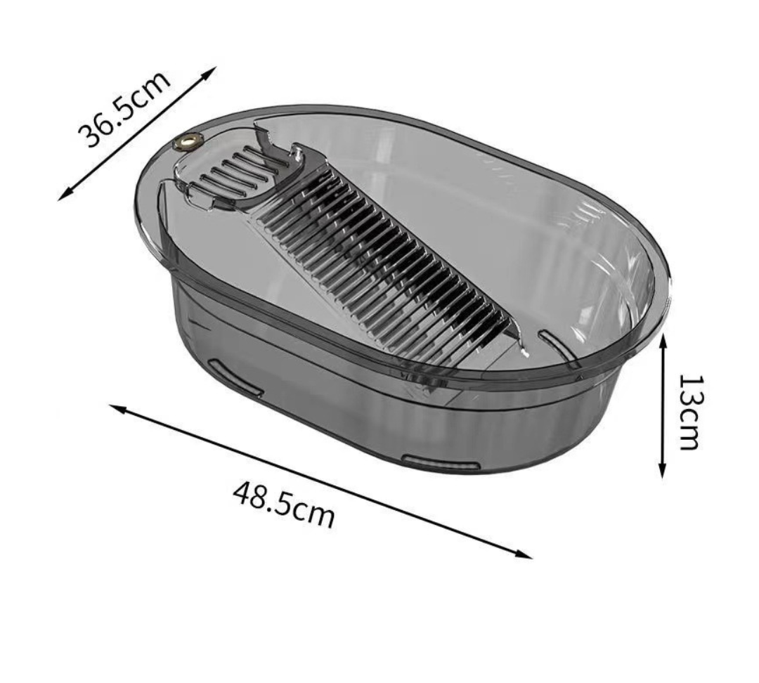 Multi-Purpose Wash Basin with Built-in Washboard