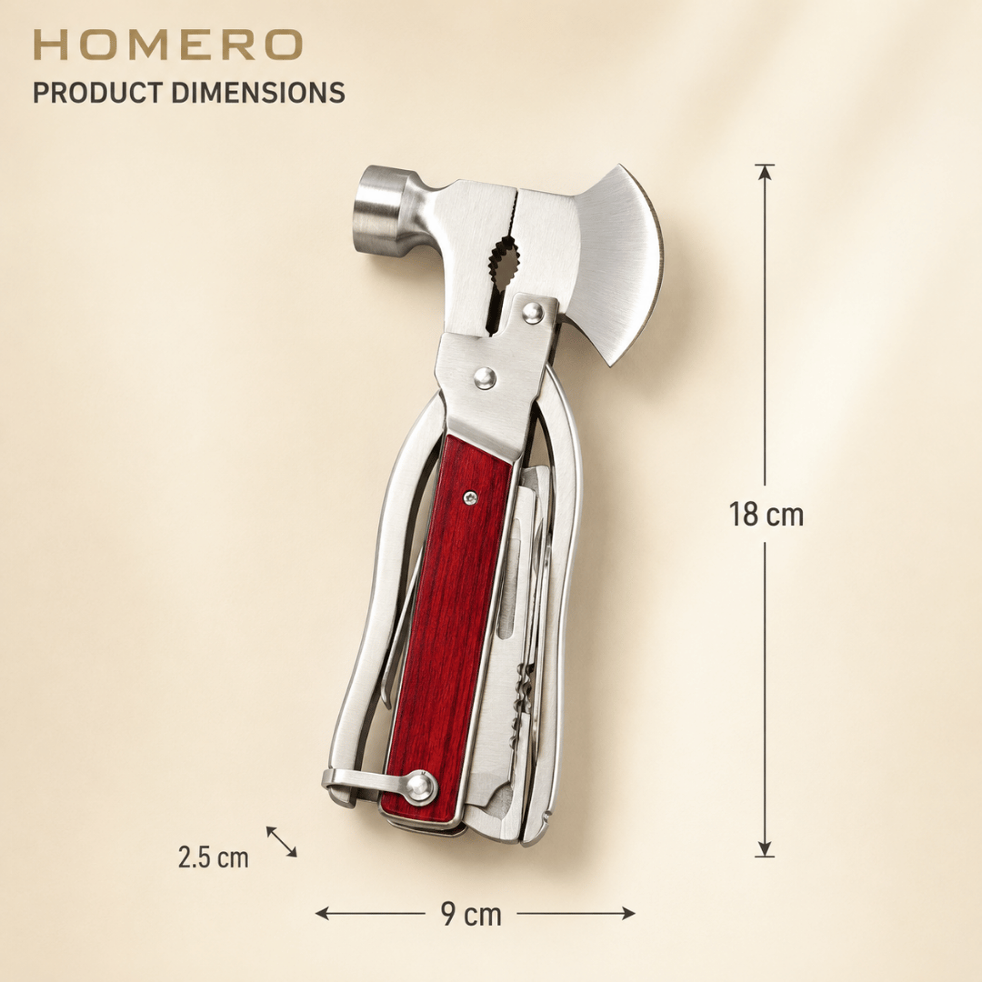 16 in 1 Multi Function Survival Hammer with Multiple Emergency Rescue Tools
