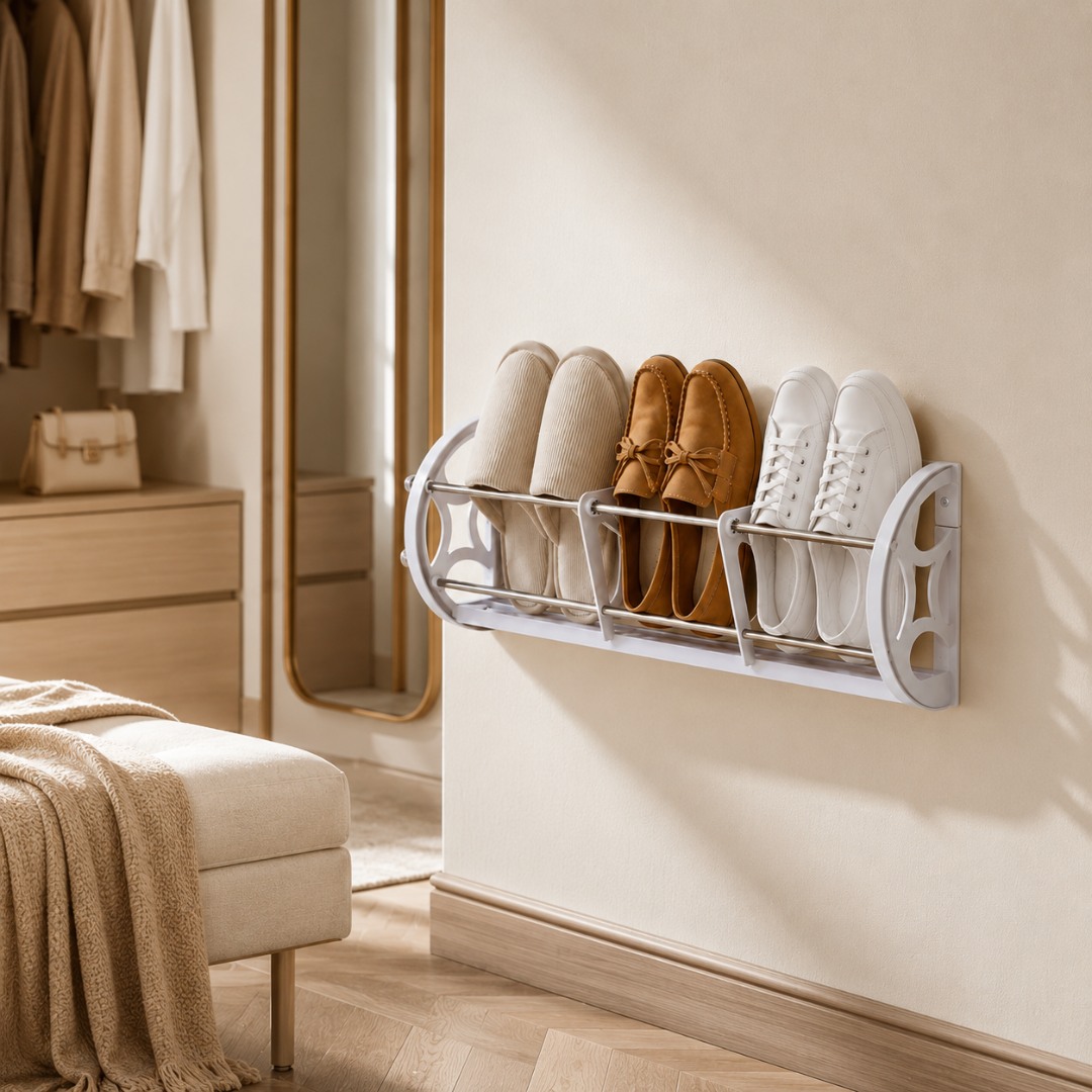 Durable Stainless Steel Wall Mounted Shoe Organizer