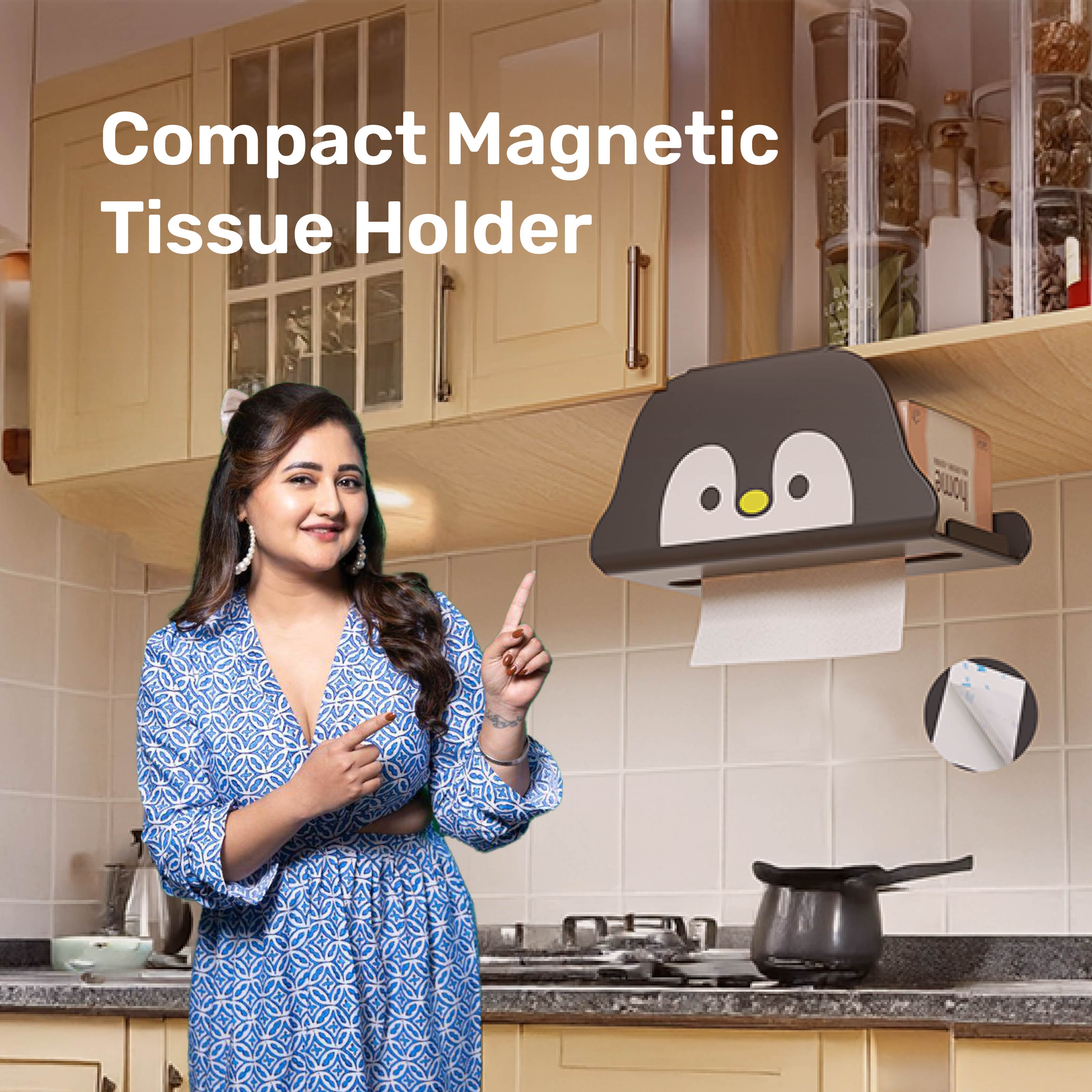 Cute Compact Magnetic Tissue Paper Holder