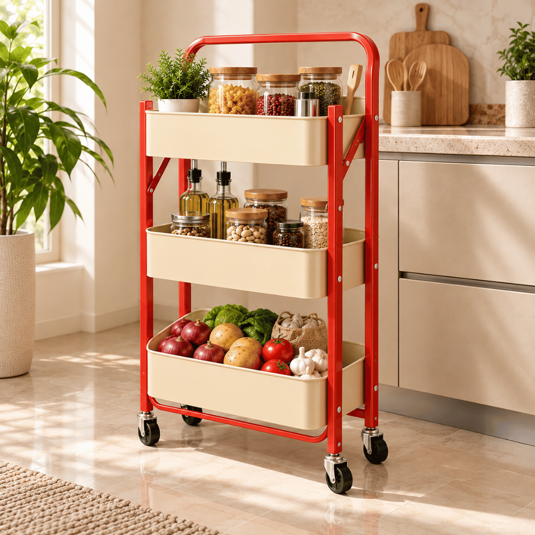 Multi-Purpose Carbon Steel Rolling Utility Cart