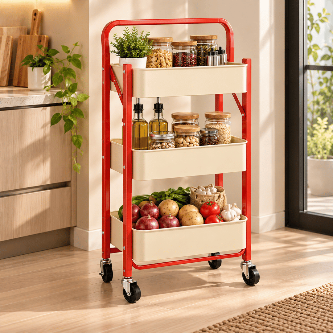 Multi-Purpose Carbon Steel Rolling Utility Cart