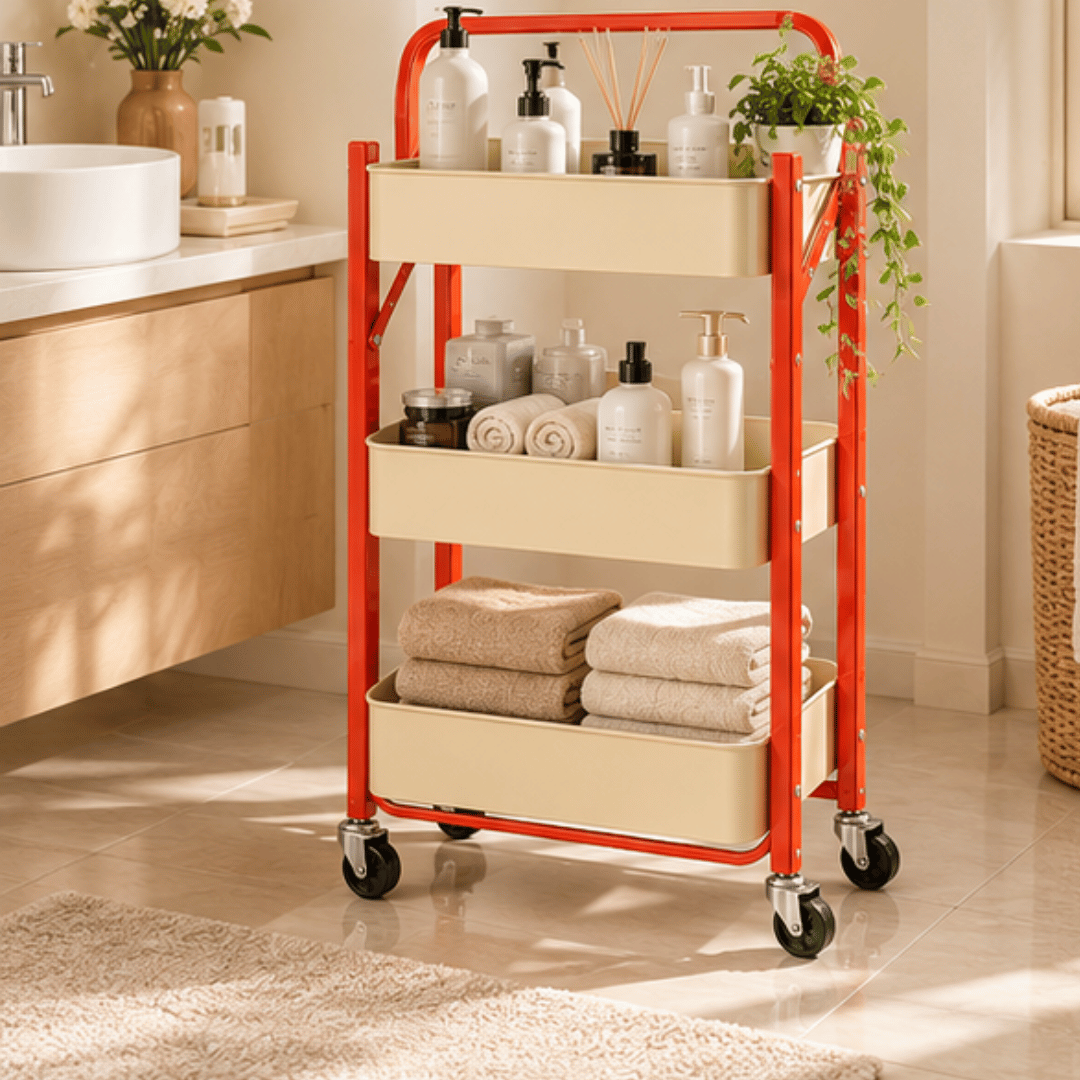 Multi-Purpose Carbon Steel Rolling Utility Cart