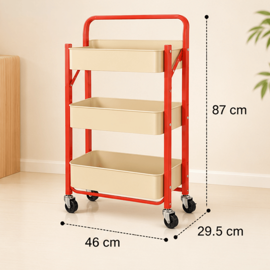 Multi-Purpose Carbon Steel Rolling Utility Cart