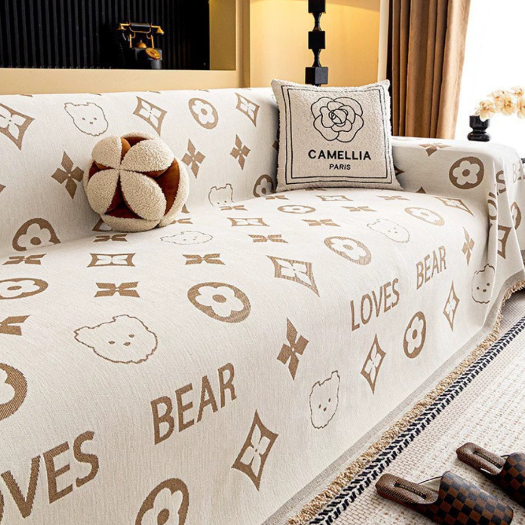 Royal Living Room Elegance Premium Chenille Sofa Cover