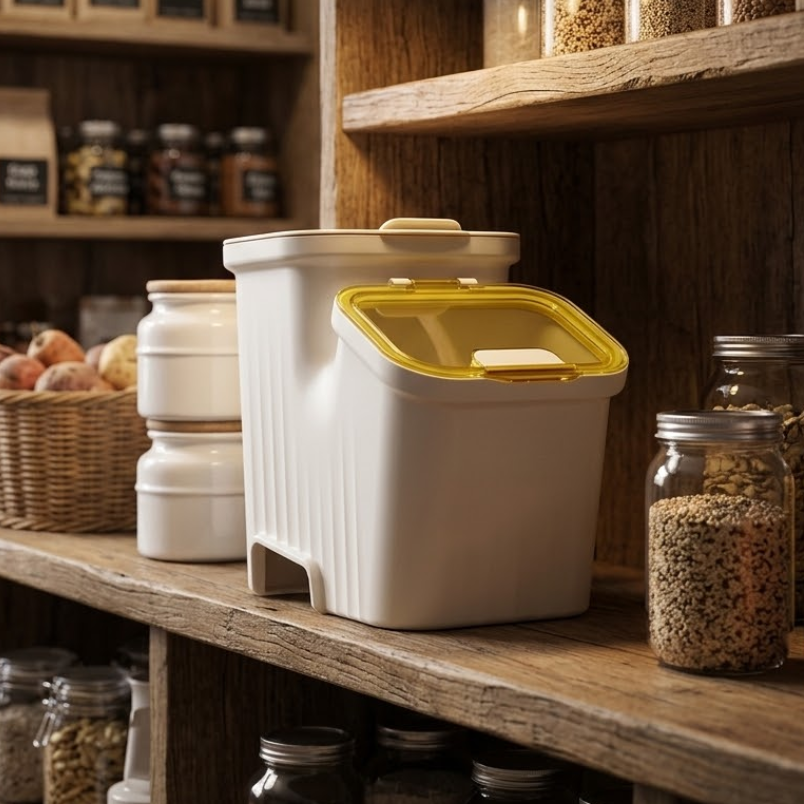 Double Lid  Large Capacity Food Storage Container - 10kg Capacity