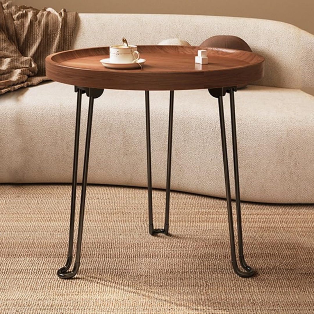 Heavy-Duty Multipurpose Foldable Metal Leg Wooden Table