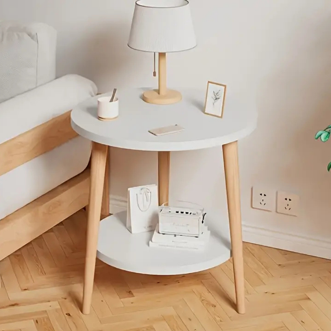 Homero Nordic Elegant Double Layer Wooden Coffee Table