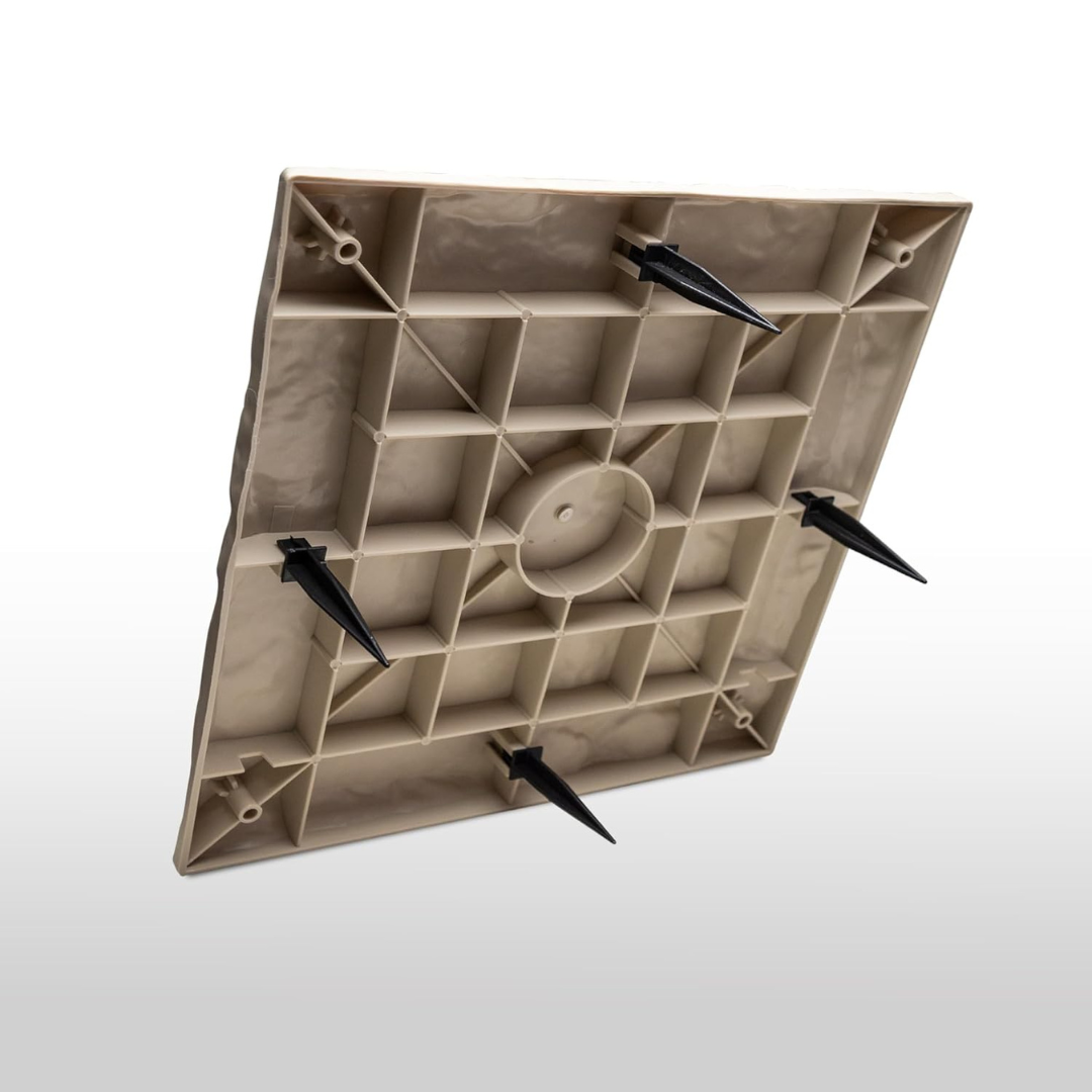 HOMERO Non Slip Textured Surface Garden Stepping Stones with Stakes Set