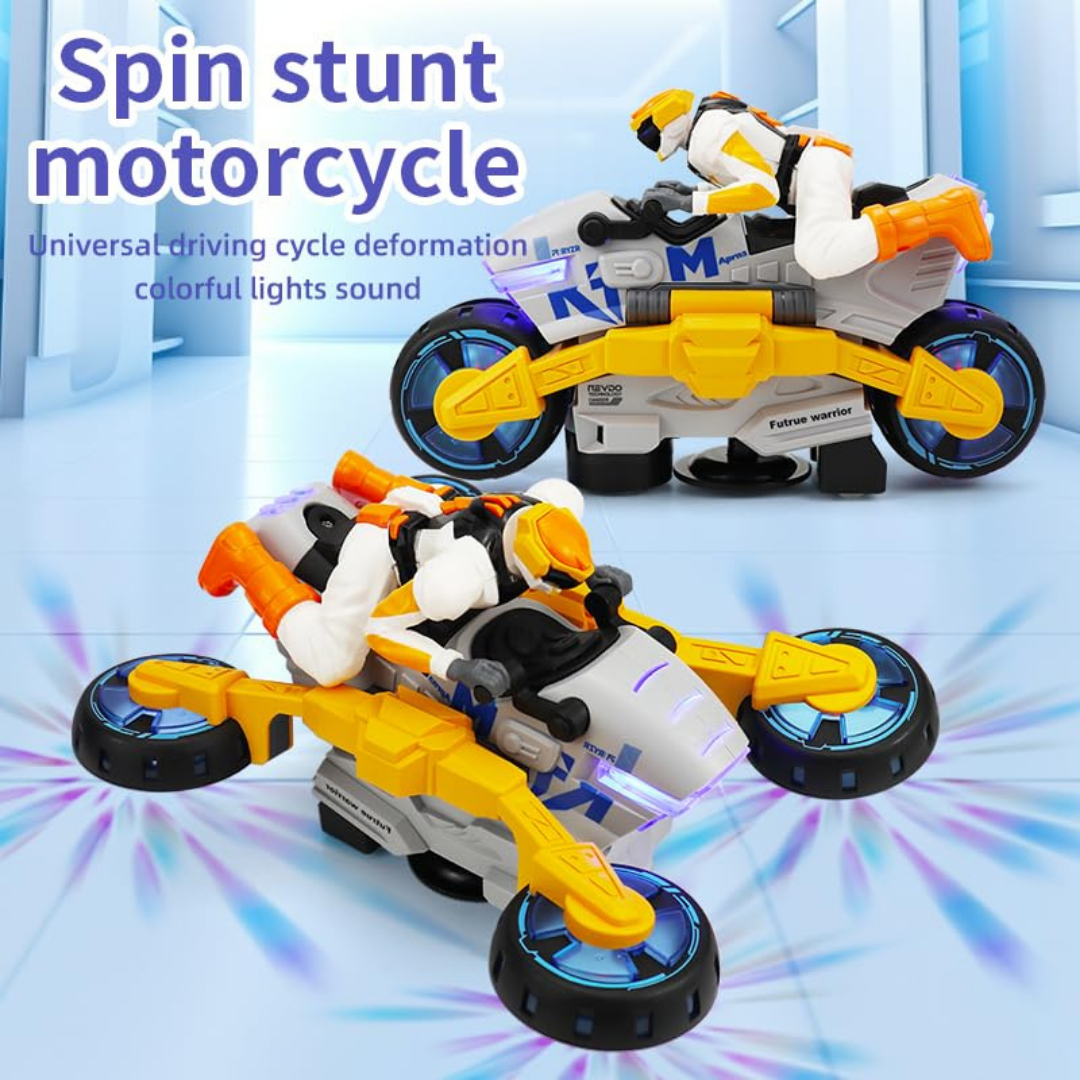 HOMERO 2-in-1 Electric Stunt Transforming Thrilling Motorcycle Toy