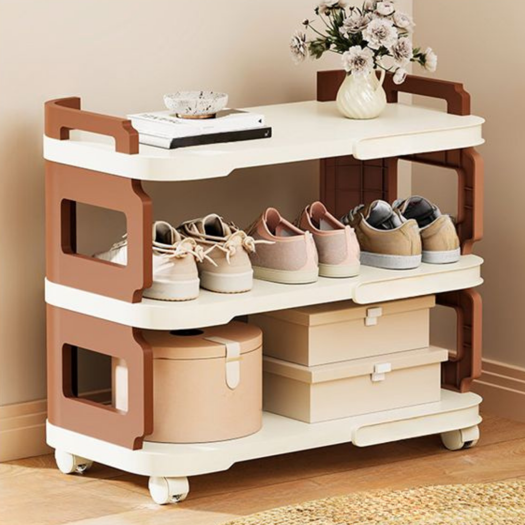 Homero Multipurpose Multi-Layer Shoe Rack With Wheels