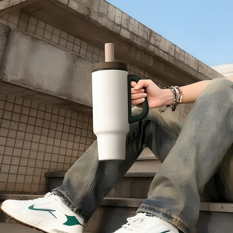 Homero Premium Trendy One-Touch Opening Vacuum Insulated Cup - 1100mL