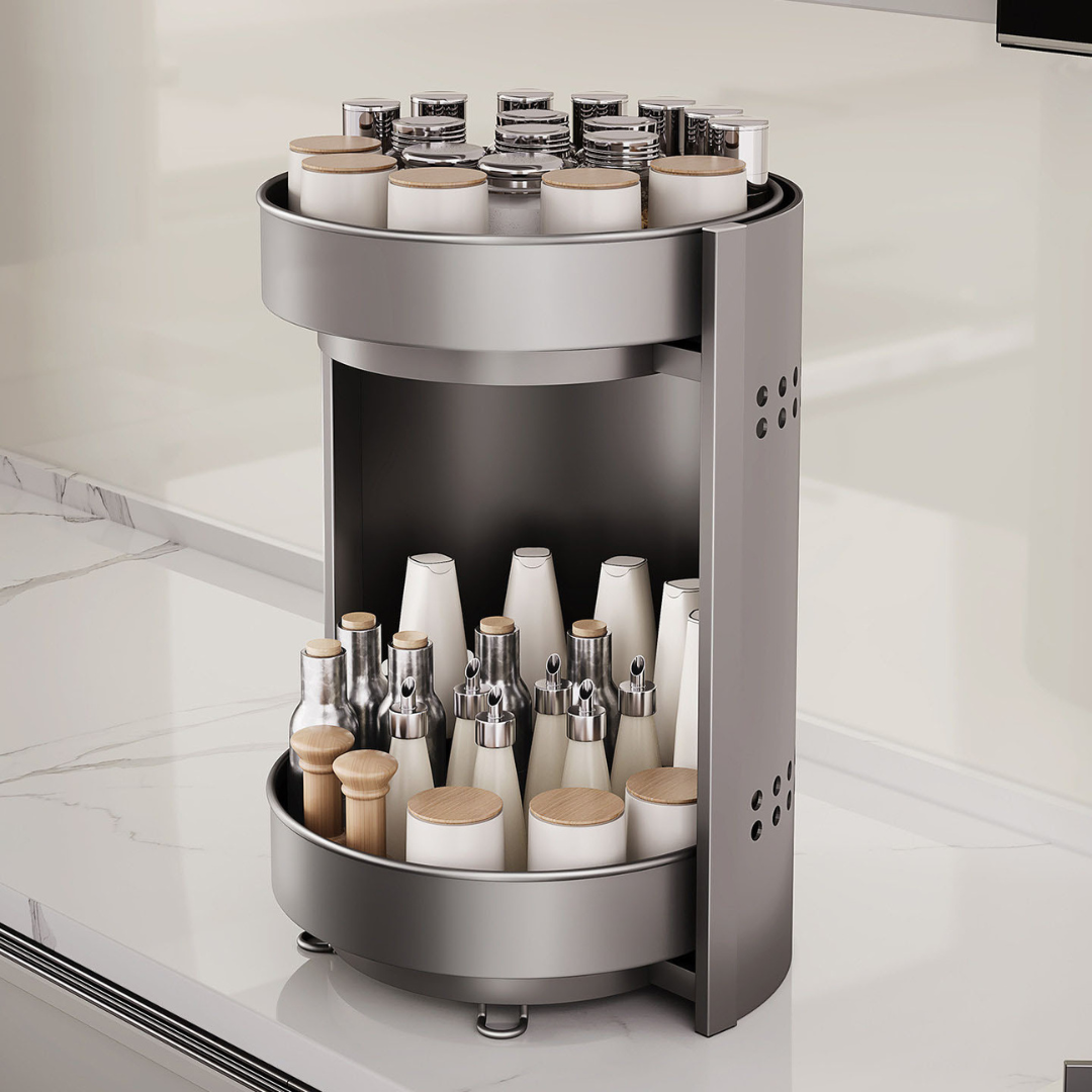 Multi-Use 360 Degree Rotating Carbon Steel Spice Rack