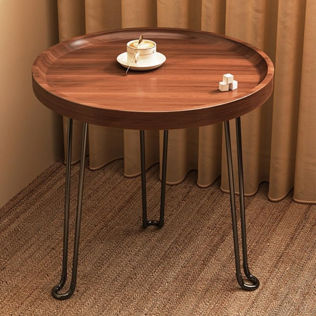 Heavy-Duty Multipurpose Foldable Metal Leg Wooden Table