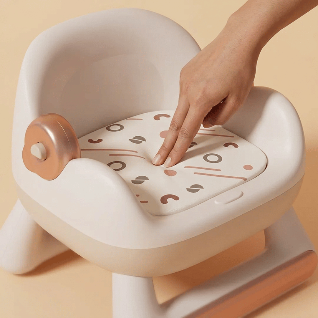 Baby Dining Anti Slip Lightweight Chair with Toddlers Cushioned Seat and Wheels