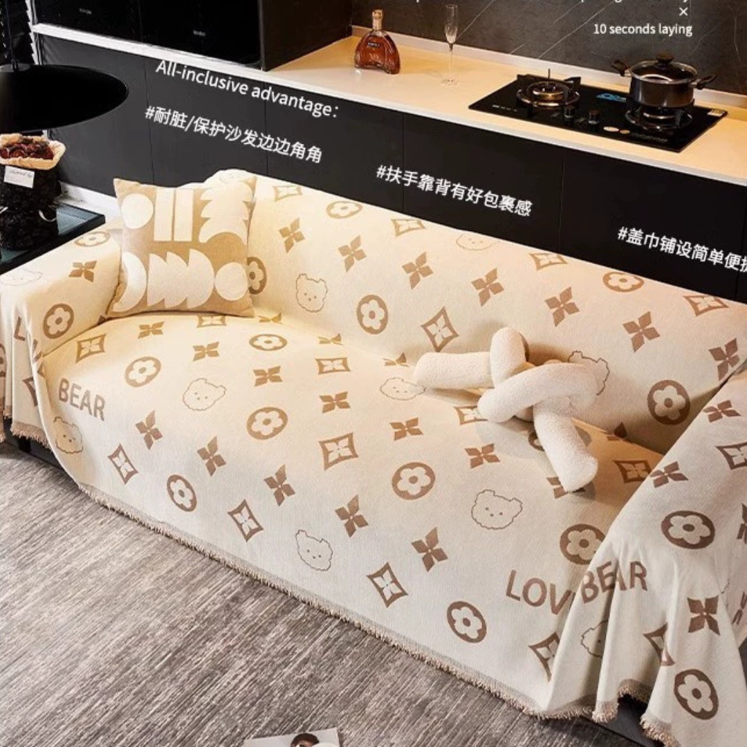 Royal Living Room Elegance Premium Chenille Sofa Cover