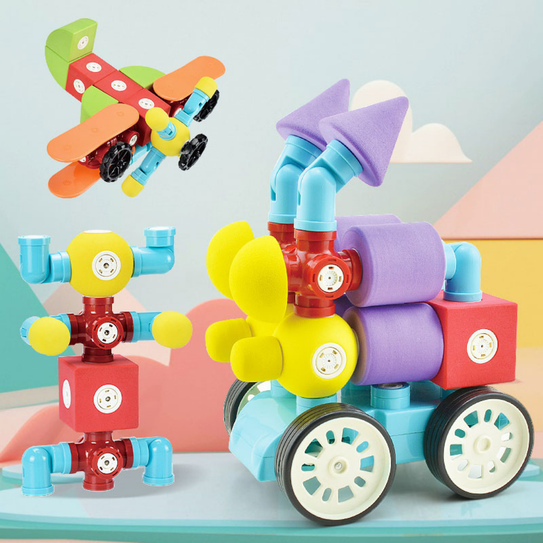 HOMERO Creative EVA Foam Educational Magnetic Building Blocks Set