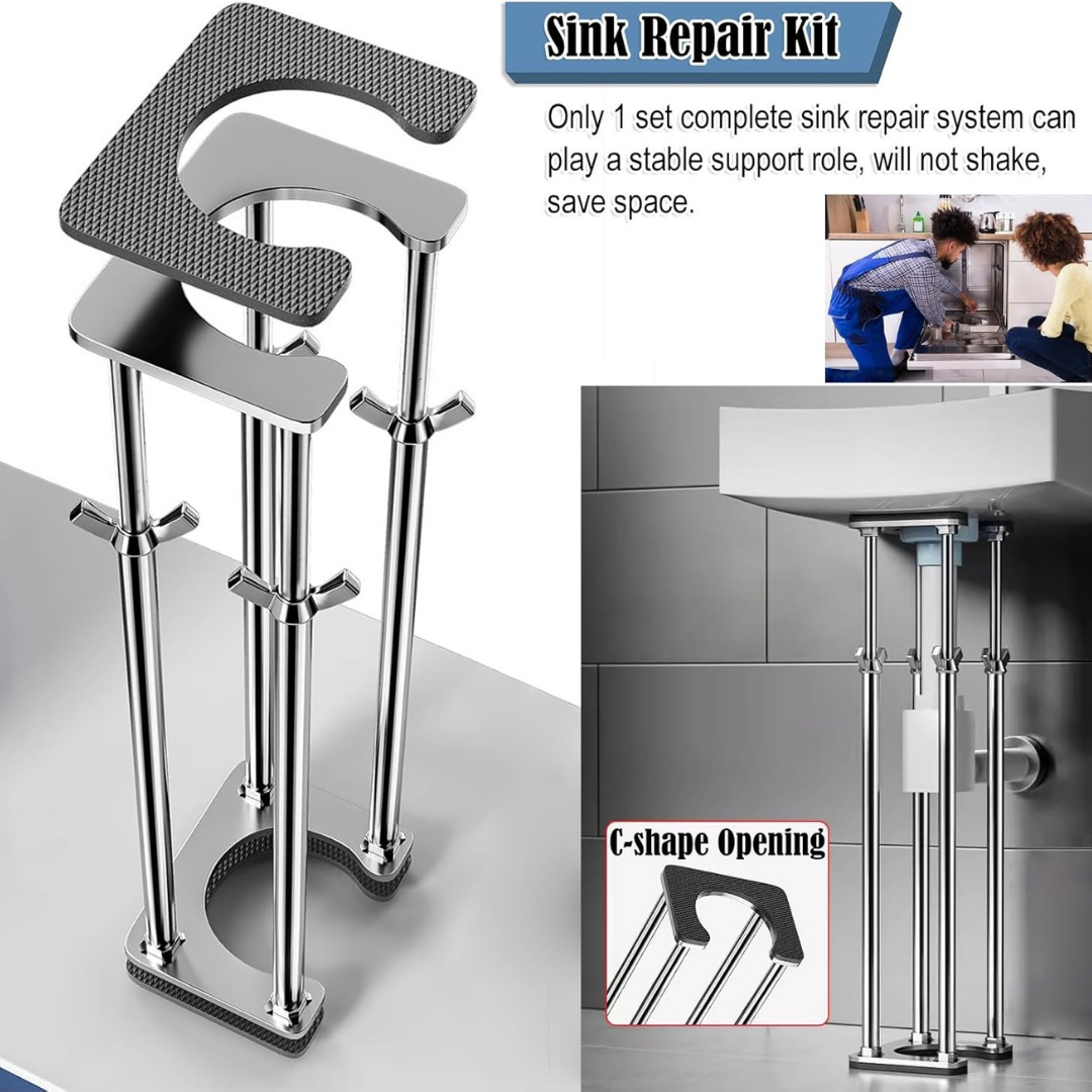 Homero Heavy Duty Stainless Steel Undermount Sink Support Adjustable Stand