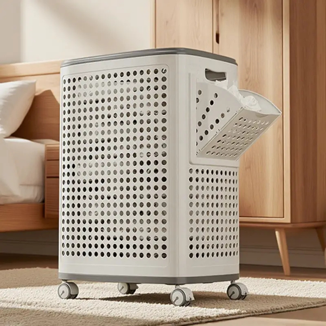 Homero Breathable Rolling Laundry Hamper Large Storage Basket
