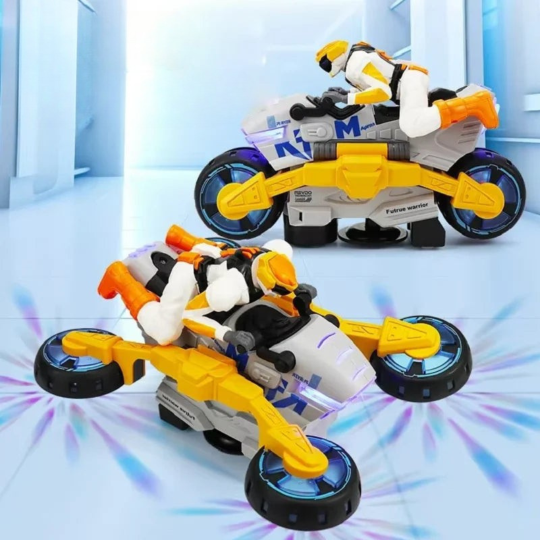 HOMERO 2-in-1 Electric Stunt Transforming Thrilling Motorcycle Toy