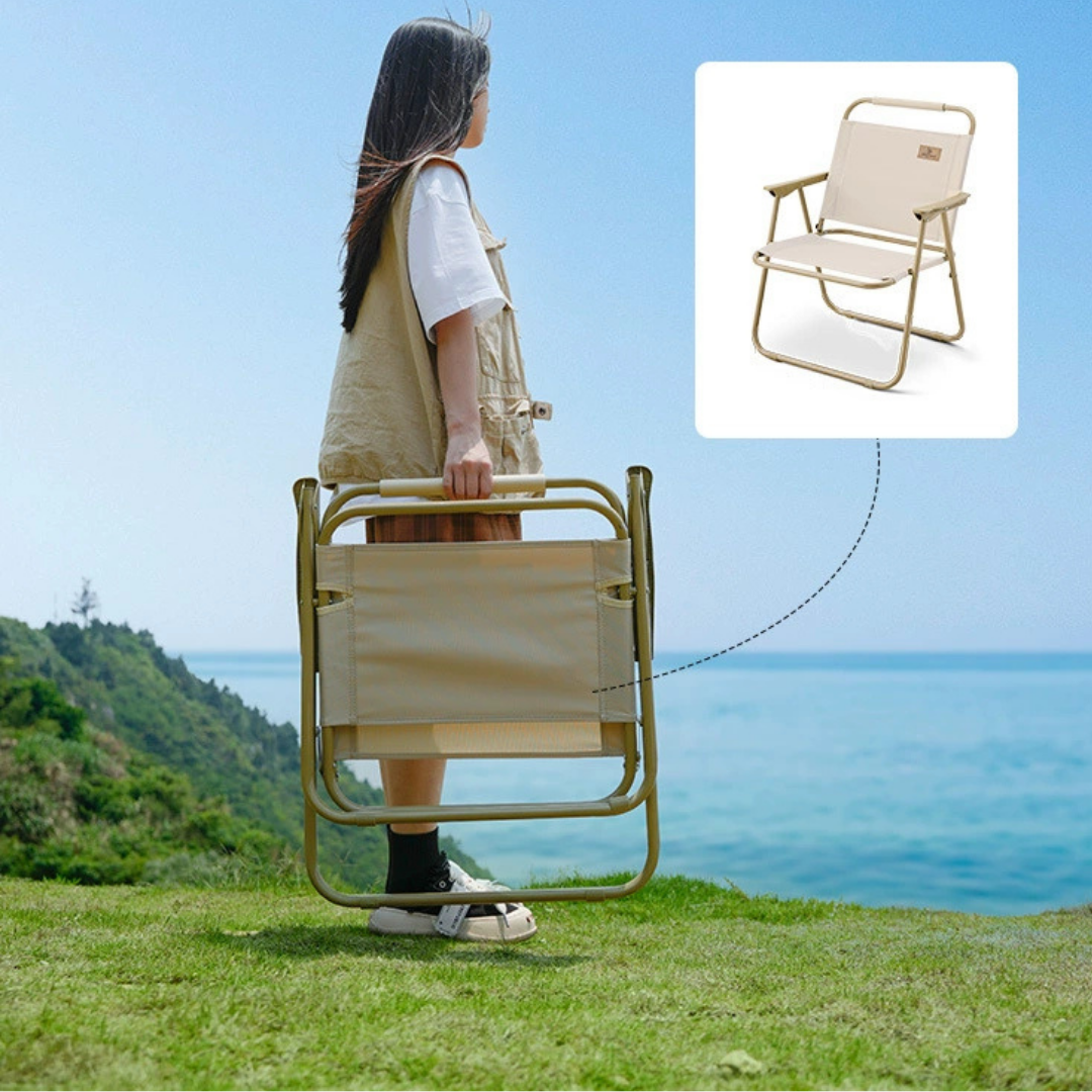 Homero Portable Outdoor Folding Comfortable Tall Back Support Chair