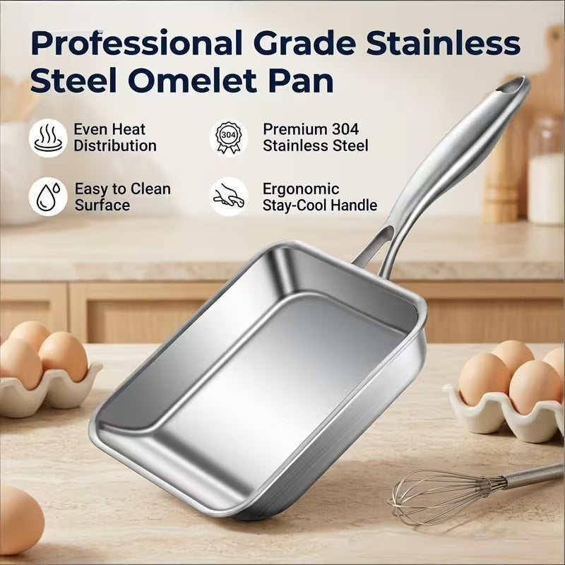 316 Steel Square Tamagoyaki Cooking Pan