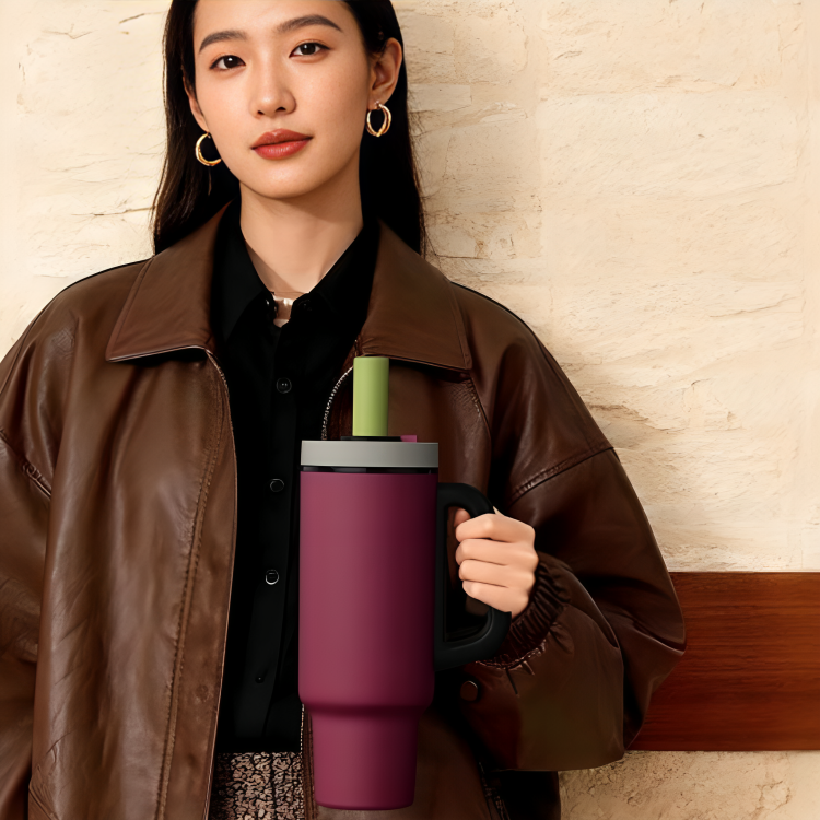 Homero Premium Trendy One-Touch Opening Vacuum Insulated Cup - 1100mL