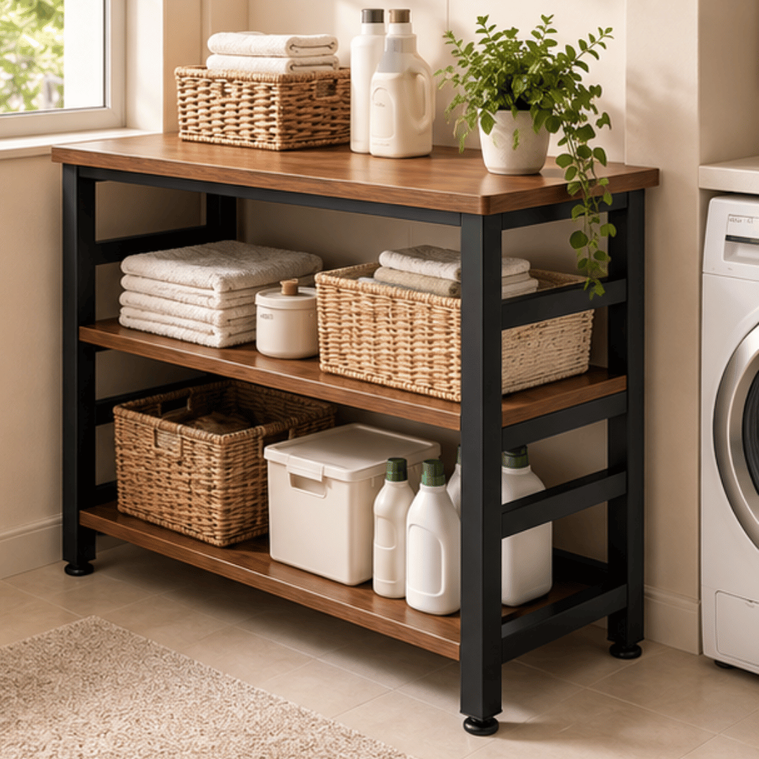 3 Tier Multi-Utility Wooden Kitchen Storage Organizer