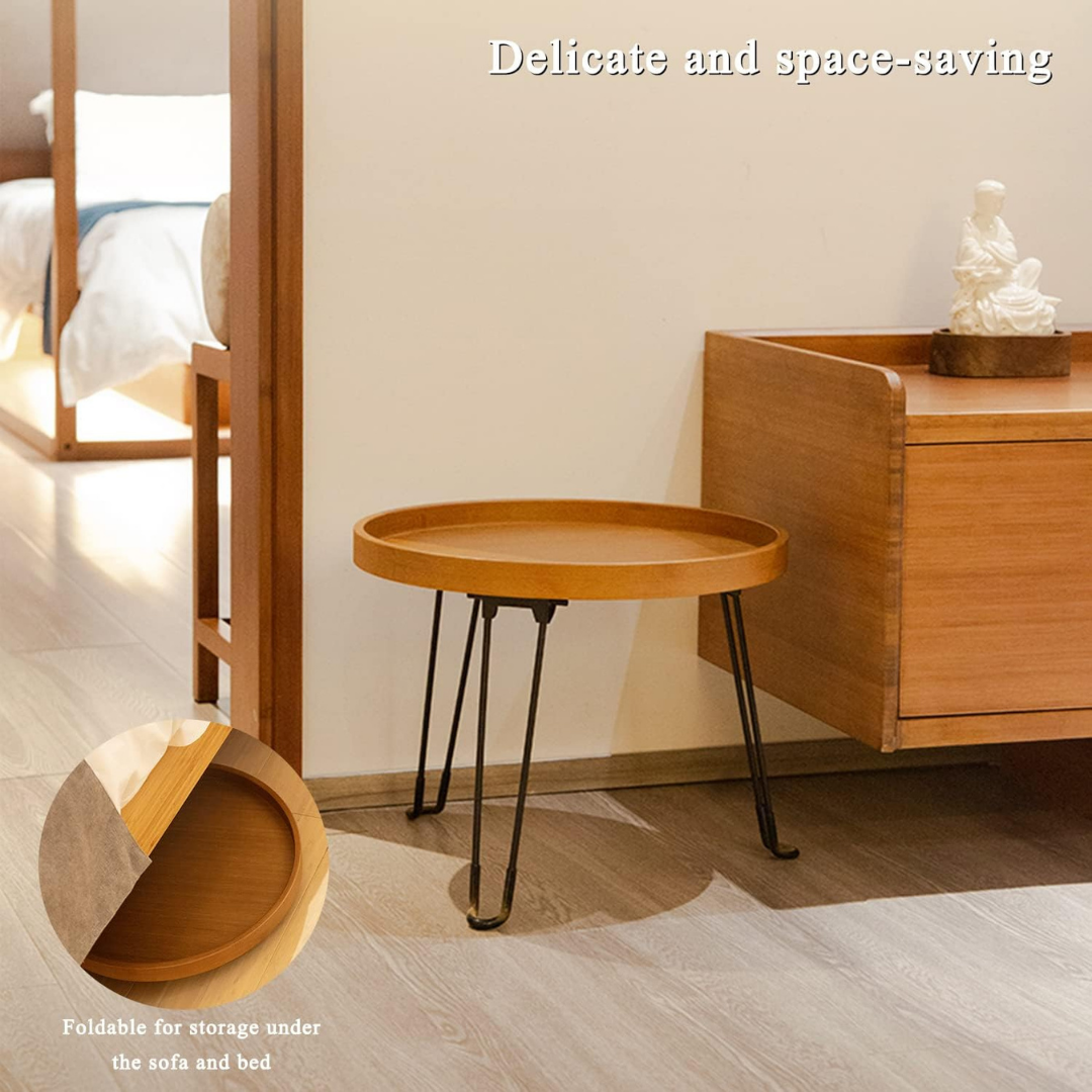 Heavy-Duty Multipurpose Foldable Metal Leg Wooden Table