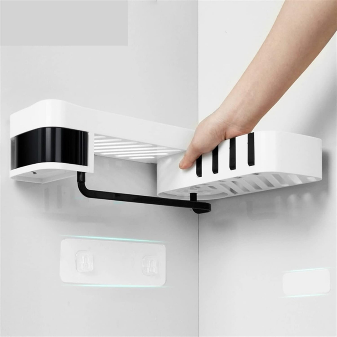 Multi-Use Wall Mounted Bathroom Storage Shelf Rotating Rack