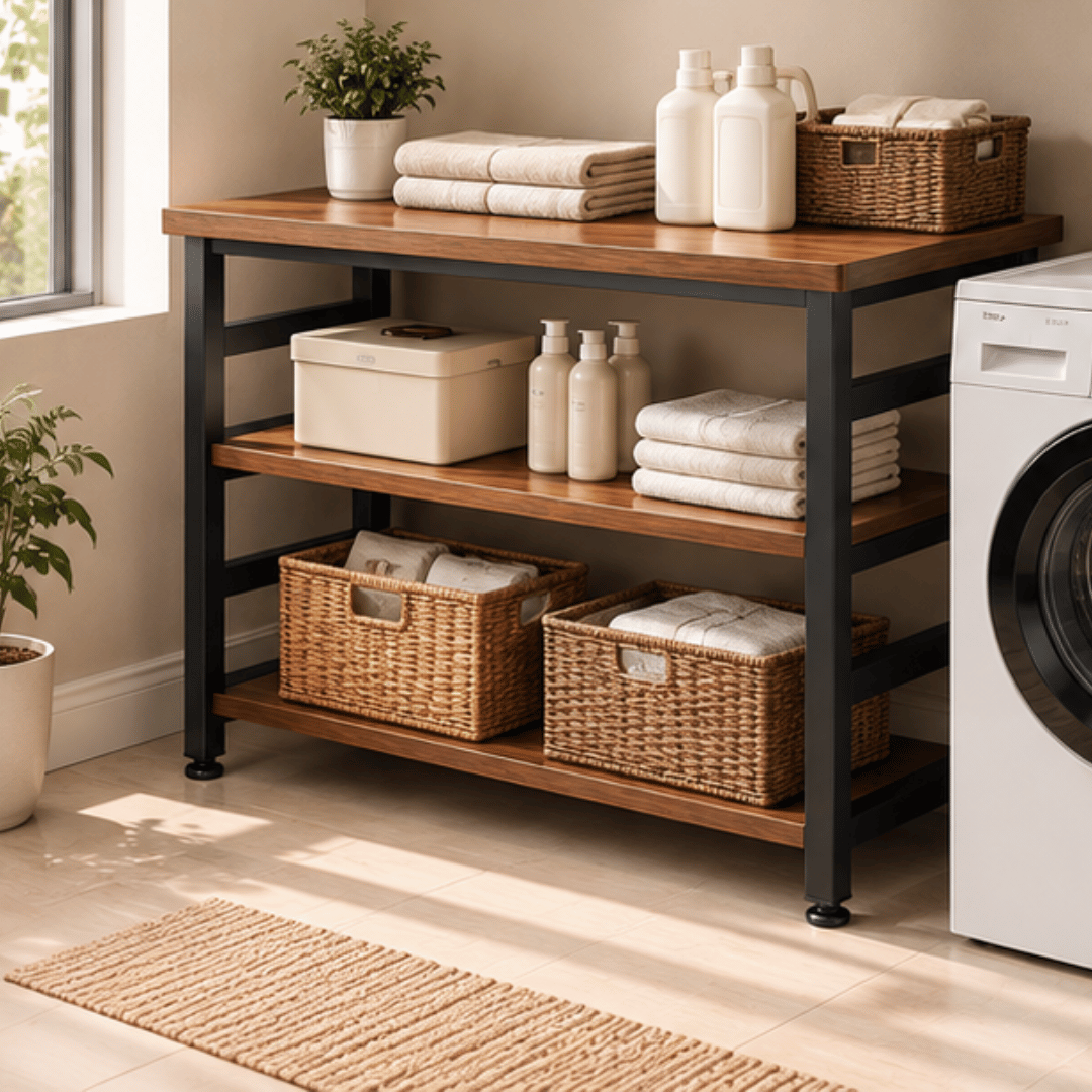 3 Tier Multi-Utility Wooden Kitchen Storage Organizer