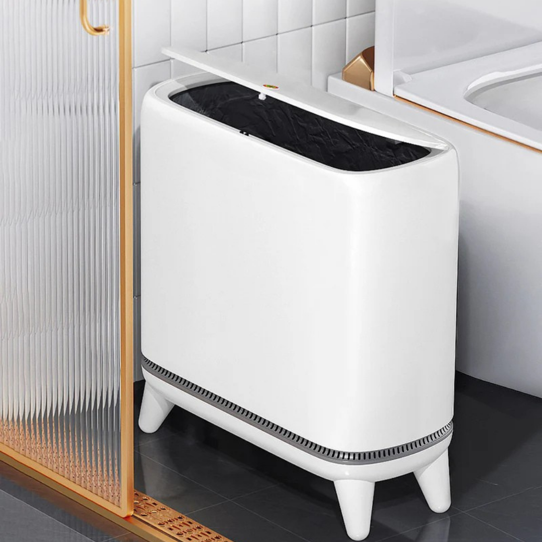 Homero Narrow Press-Top Space-Saving Slim Design Trash Can - 12.5L