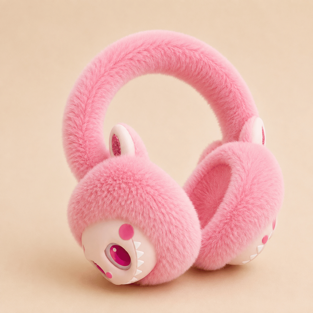 Cute Cartoon Labubu Soft Plush Earmuffs