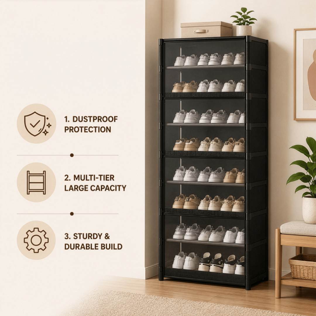 Multipurpose Dustproof Transparent Shoe Cabinet Organizer
