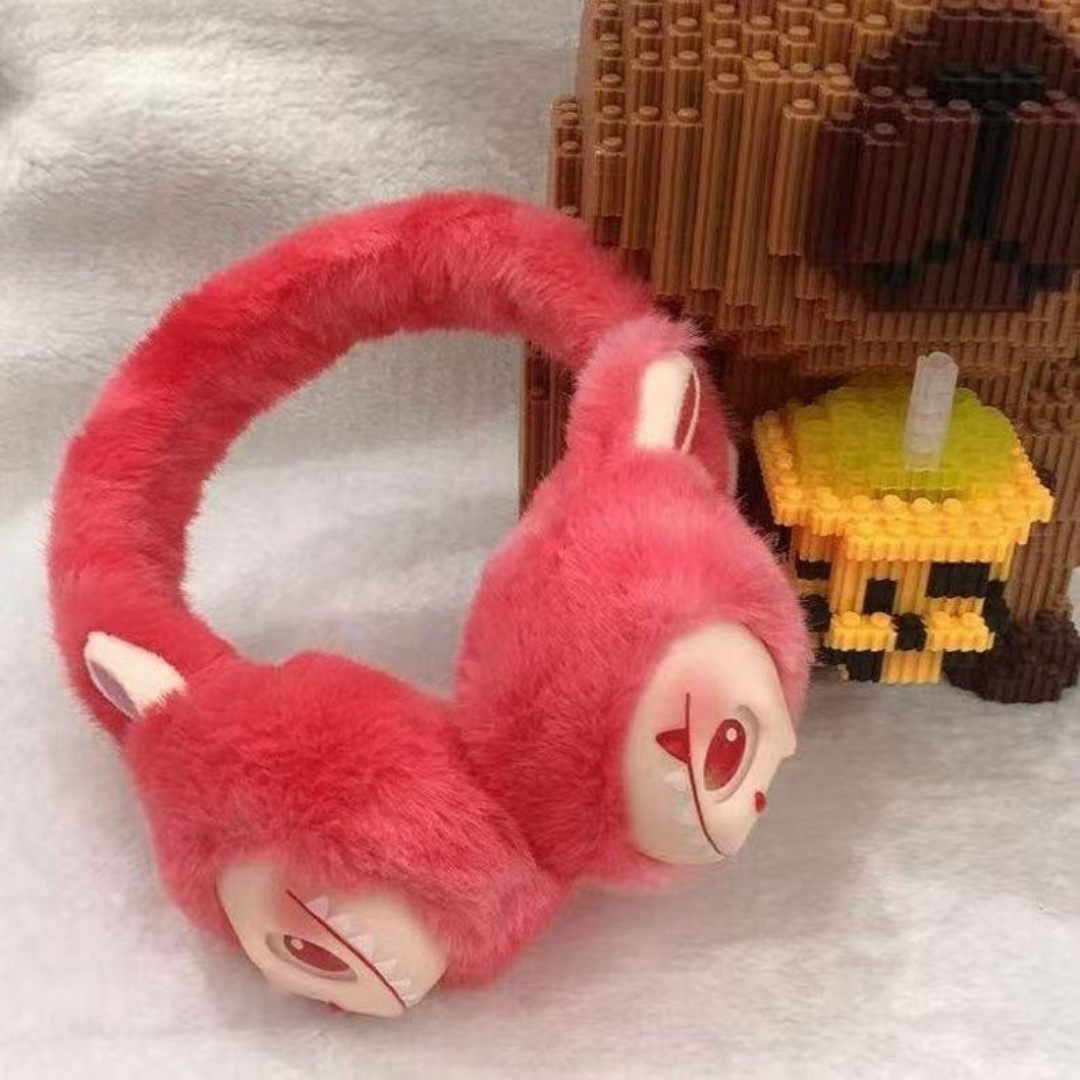 Cute Cartoon Labubu Soft Plush Earmuffs