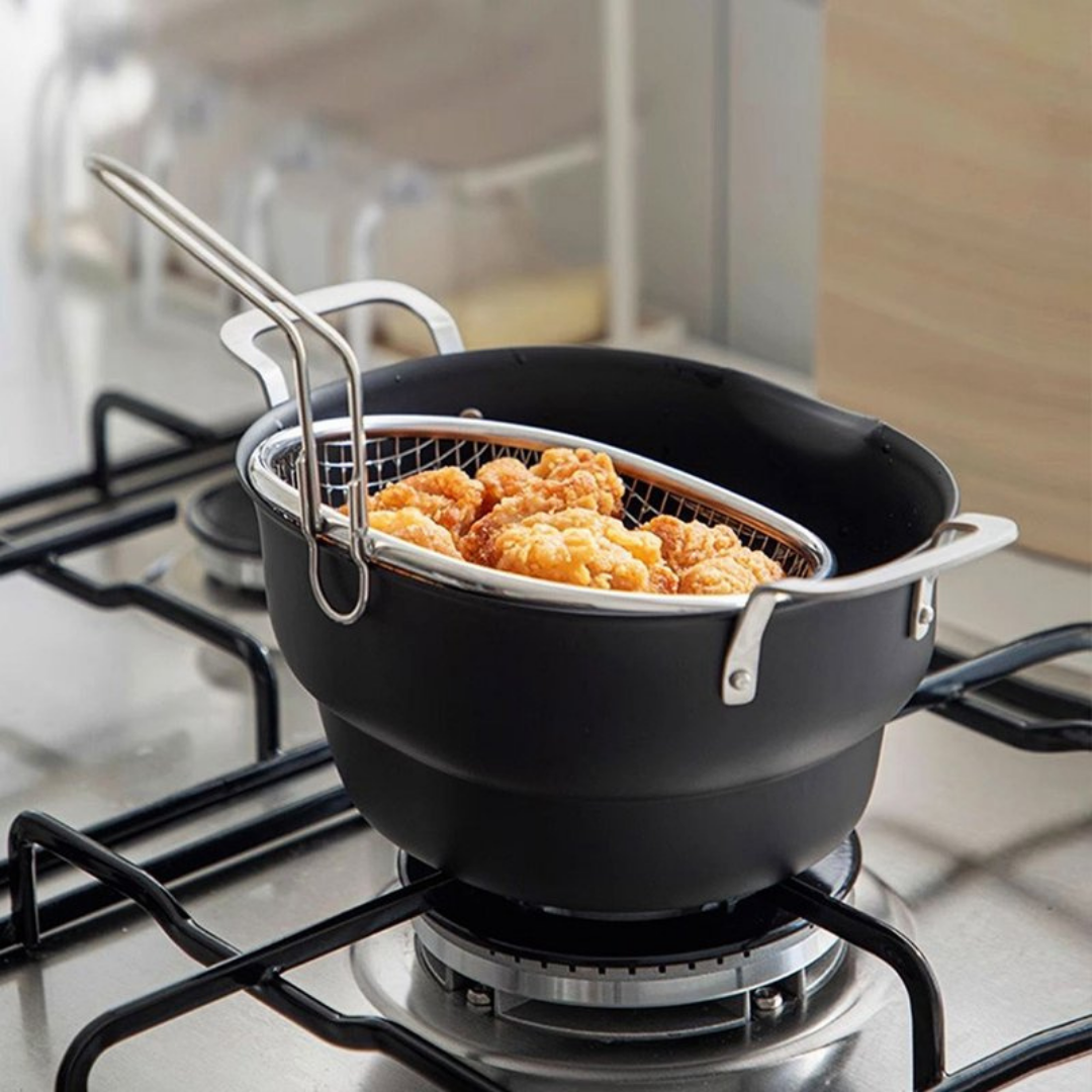 HOMERO Multi-Use Oval Shape Deep Tempura Fryer Set