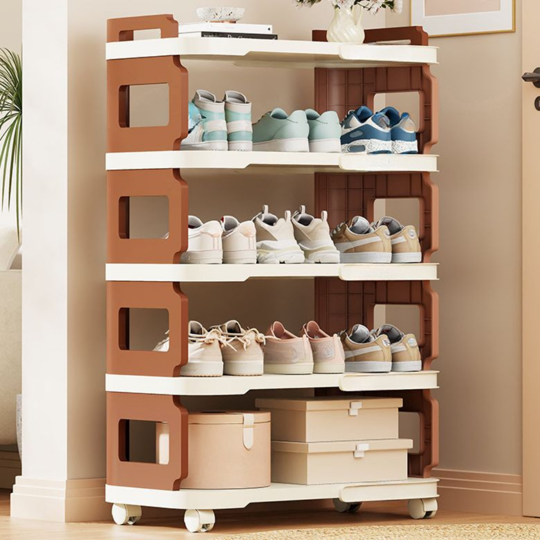 Homero Multipurpose Multi-Layer Shoe Rack With Wheels