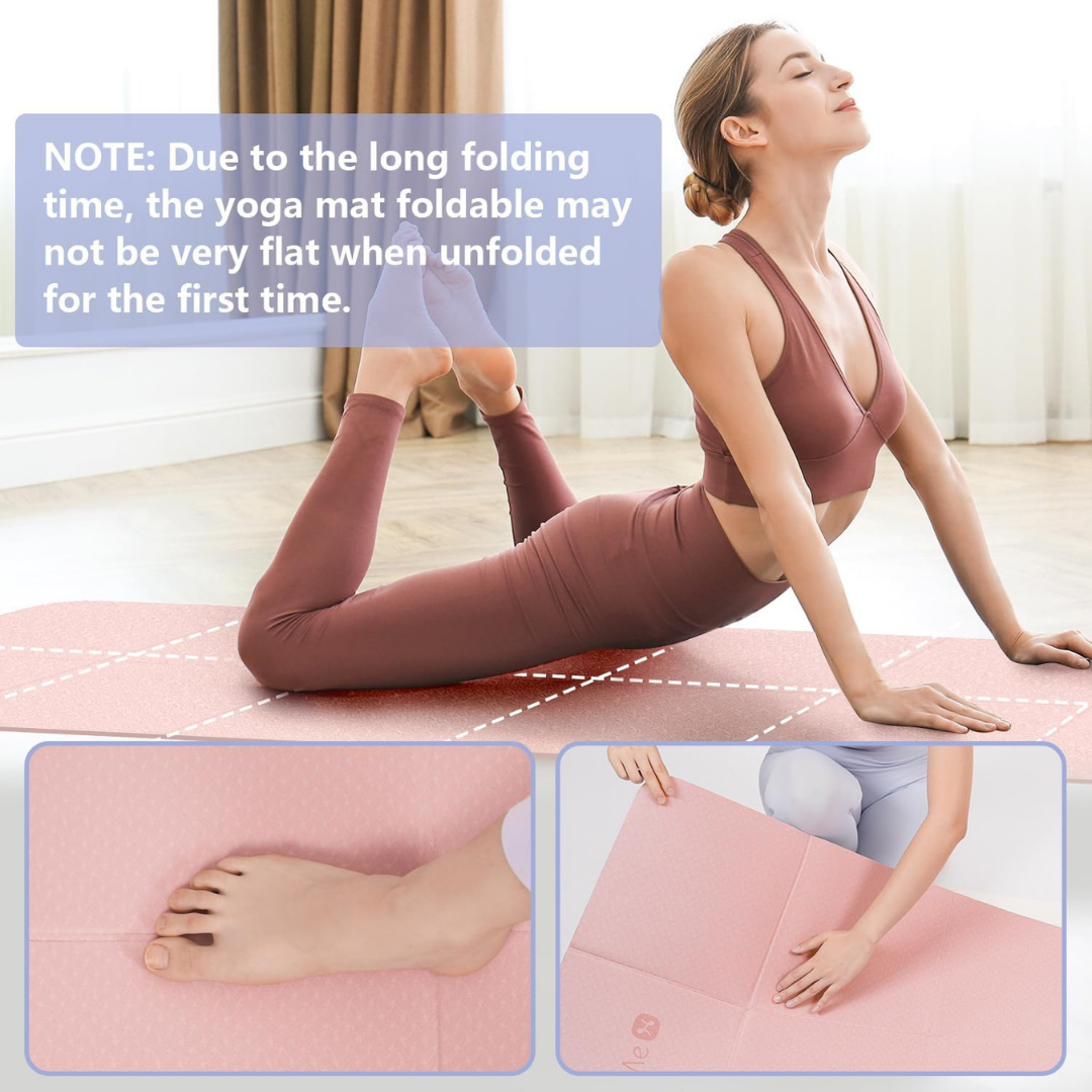 HOMERO Double-Sided Anti-Slip Foldable Yoga Mat - TPE 6mm Thickness